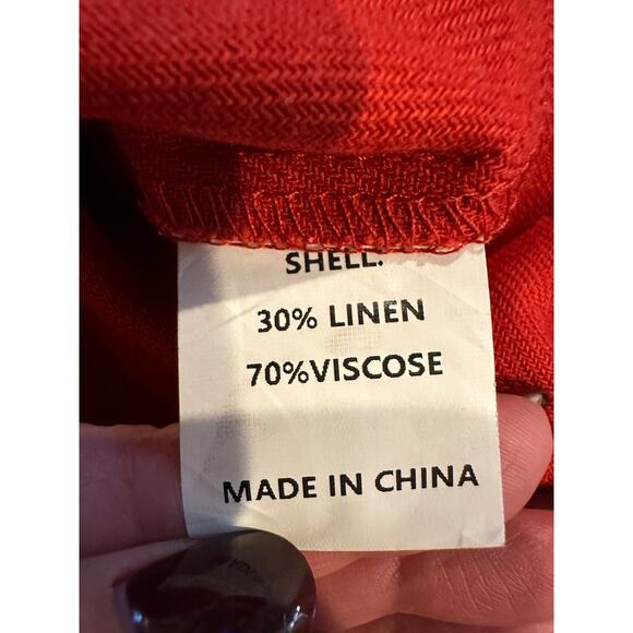 MELLODAY Women's One Shoulder Faux Wrap Midi Dress Red Sz XL NWT (Imperfection) - Picture 6 of 8